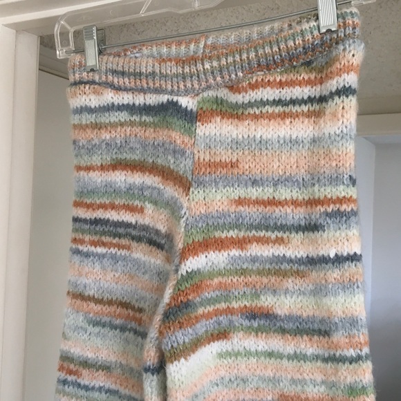 ZARA/“GRANDMA KNIT”MULTI PASTEL STRIPE HANDKNIT PANTS/NWT - Picture 6 of 10